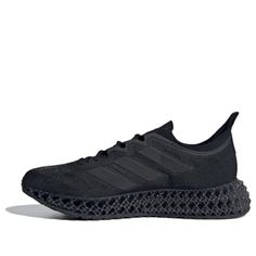 (WMNS) Adidas 4DFWD 3 'Core Black' IG8996 Black Athleisure Sneakers With Cushioned Footbed, Black Athleisure Running Shoes For Streetwear, Sporty Carbon-colored Sneakers For Training, Sporty Carbon-colored Training Sneakers, Black Adidas Trail Running Shoes, Adidas Trail Running Shoes Athleisure Style, Sporty Adidas Low-top Trail Running Shoes, Sporty Carbon Running Shoes With Boost Midsole, Black Synthetic Athleisure Running Shoes