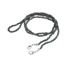 Uxcell 29" Beaded Eyeglass Chain Sunglasses Strap Holder Eyewear Retainer Chain, Laser Made of durable glass bead material, lightweight and high hardness. The beads are evenly arranged and are threaded through by a sturdy string and keep a good gap, so it does not break easily and can be used for a long time. The eyewear retainer chain provides fixed functions that keep the glasses around your neck and you can put down the glasses on your neck when you are eye want to rest, no need to find a eye Adjustable Black Beaded Glass Necklaces, Adjustable Black Beaded Glass Necklace, Adjustable Glass Beaded Necklace With Black Beads, Beaded Glasses Chains With Round Beads, Glass Beaded Necklaces For Fashion Accessory, Glass Beaded Necklaces As Fashion Accessory, Colorful Glass Bead Necklaces, Adjustable Silver Glasses Chains With Colorful Beads, Fashion Accessory Glass Beaded Necklaces