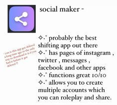 the social maker app is shown in this screenshot