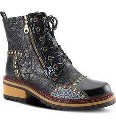 L'Artiste Rugup Boot | Nordstrom Womens Leather Ankle Boots, Jungle Boots, L'artiste By Spring Step, Summer Boots, Spring Step Shoes, Western Cowboy Boots, Leather Booties, Casual Boots, Black Ankle Boots