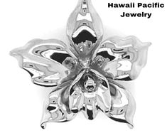 Hawaii Pacific Jewelry Design presents a unique and exquisite piece--the Hawaiian Solid Sterling Silver Orchid flower pendant necklace. This necklace, with its hand-produced box chain, is a testament to the beauty of Hawaiian jewelry. It is distinguished by its highly polished elegance and sterling silver finish, complementing any outfit. High Polished Finish Rhodium Finished Solid Sterling Silver with a 925 Stamp Design Distinctiveness: Every piece is meticulously crafted and chosen using premium materials. Comfort and Durability: These pieces are beautiful and durable, ensuring long-lasting and enjoyable wear designed to be comfortable. Medium Solid Sterling Silver Orchid Flower Pendant  Total Weight: 1.7 grams Medium Orchid Flower Width 18mm  Medium Orchid Flower Length 20mm Extra Large Flower Shape Jewelry As A Gift With Polished Finish, Flower Shaped Polished Jewelry As Gift, Flower-shaped Polished Jewelry Gift, Flower Shaped Jewelry With Polished Finish For Gift, Flower Shaped Polished Finish Jewelry As Gift, Flower Shaped Polished Finish Jewelry For Gift, Hawaiian Jewelry, Flower Pendant Necklace, Silver Box