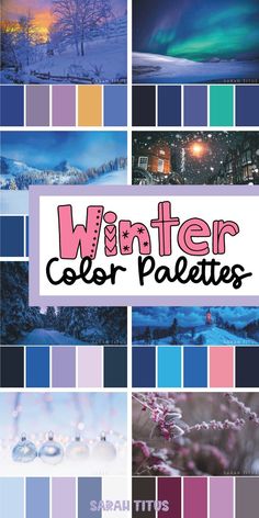 the winter color palettes are all different colors