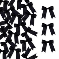 black bows on white background with clippings for each one to put in the center