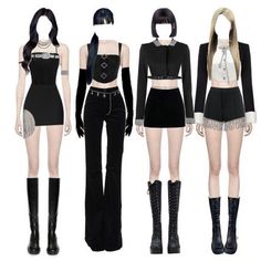 Kpop Costume, Stray Kids Outfits, Dark Angels, Famous Outfits, Bts Inspired Outfits, Dancers Outfit, Classy Prom Dresses, Fashion Group