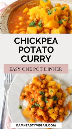 chickpea potato curry is an easy one pot dinner