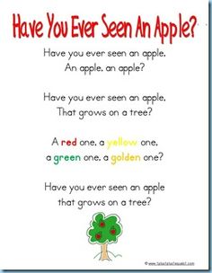 have you ever seen an apple? printable worksheet for kids and adults