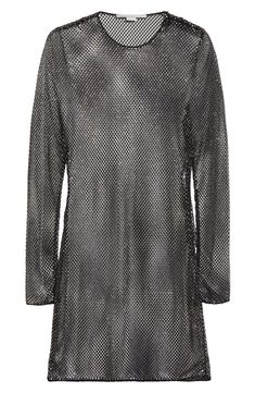 A silky slip lining keeps you covered in this crystal-embellished mesh dress that perfectly captures McCartney's penchant for audacious flair. 36" length (size 46) Crewneck Long sleeves Slip lining 93% polyester, 7% elastane Dry clean Made in Italy Women's Designer Clothing Glamorous Chainmail Dresses For Night Out, Glamorous Evening Dresses With Chainmail, Elegant Chainmail Dress For Night Out, Fitted Chainmail Dress For Evening, Fitted Chainmail Dresses For Evening, Metallic Embellished Mini Dress For Evening, Sheer Slip Dress, Long Sleeve Mesh Dress, Embellished Midi Dress