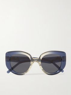 LOEWE EYEWEAR Round-Frame Ombré Acetate Sunglasses for Men | MR PORTER Blue Gradient Lens Sunglasses In Acetate, Blue Acetate Sunglasses With Gradient Lenses, Round Eyewear, Tom Ford Bag, Summer Sunglasses, Mens Fashion Blog, Luxury Sneakers, Best Mens Fashion, Mr Porter