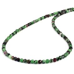 Ruby Zoisite Necklace Size- 3mm Length- 45 cm Shape- Round Faceted  Metal- Sterling Silver 925  Weight- 35 ct. Genuine Ruby Zoisite Necklace,Beaded Ruby Necklace,Round Faceted Ruby Jewelry,July Birthstone Necklace,Green Gemstone Healing Necklace All of my jewelry is designed and handcrafted by me. I love to experiment with many different designs and although I may make similar designs more than once, each piece of jewelry is truly one of a kind due to variations between gemstones and within my own craft work All my jewelry is carefully packed and comes with gift box. So it ready for gift giving, whether it is a gift for you or someone special. Don't Forgot to Review US https://www.etsy.com/in-en/shop/Vatslacreations?ref=search_shop_redirect Faceted Round Beads Gemstones For Jewelry Making, Round Faceted Gemstones For Healing, Healing Faceted Round Gemstones, Green Faceted Beads Gemstones For Jewelry Making, Natural Gemstone Necklace, Healing Necklace, Ruby Zoisite, Unisex Necklace, Anniversary Gifts For Wife