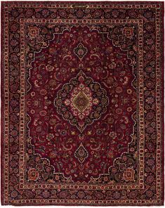 Handmade Mashad Burgundy Rug. 10' 0 x 12' 6 Rectangle. Perfect for Living Room, Dining Room, Bedroom, Office. Contains Colors: Burgundy, Beige, Black, Blue, Brown, Green, Ivory, Navy Blue, Orange, Olive, Pink. Styles: traditional, oriental, botanical, country, persian Patterns: medallion, border Maroon Walls, Burgundy Rug, Antique Persian Carpet, House Deco, All Modern Rugs, Burgundy Rugs, Room Redesign, Persian Pattern, Antique Persian Rug