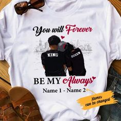 Get your product: Personalized BWA Couple Forever Always T Shirt AG262 30O53 1. PRODUCT INFORMATION:  Proudly printed in America 5.3 oz, unisex fit Heavy cotton, classic midweight fabric Material: 100% cotton | Dark Gray: 50% cotton:50% polyester | Light Gray: 90% cotton:10% polyester Double-needle stitched neckline, bottom hem, and sleeves Quarter-turned to eliminate center crease 7/8 inch collar Tear-away label Machine-wash safe Copyrighted artwork 2. SIZE CHART: 3. RETURN: We will gladly issu Church Girl, Shirt Business, Couple Shirt, Healthy Marriage, Fit Couples, Positive Life