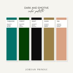 the dark and emotive color palette for jordan pendle