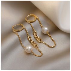 High Quality Pearl Shipping: Same Day / Next Day Pearl Chains, Pearl Pendant Earrings, Long Pearl Earrings, Trendy Fashion Accessories, Korean Jewelry, Wedding Party Jewelry, Gold Earrings Designs, Jewelry Outfit, Fashion Korean