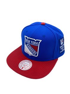 New York Rangers Mitchell & Ness Blue 2 Tone Side Patch Snapback Hat Blue Throwback Baseball Cap For Sports Events, Blue Throwback Snapback Hat For Sports, Throwback Blue Hats For Sports Events, Blue Sports Fan Hat, Blue Sports Fan Hats For Sports Events, Blue Hats For Sports Fans At Events, Blue Hats For Sports Fans, Blue Adjustable Snapback Hat For Sports Fans, Adjustable Blue Snapback Hat For Sports Fans