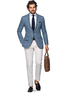 Mens Smart Outfits, Light Blue Blazer, Smart Casual Menswear, Summer Dressing, Casual Formal Dresses, Check Blazer, Timeless Outfits, Mens Fashion Blazer, Mens Fashion Smart