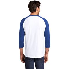 Find the District® Perfect Tri® 3/4 Sleeve Raglan at Michaels. com. An athletic-inspired look made from the perfect combination of three yarns. An athletic-inspired look made from the perfect combination of three yarns. Tri-Blend fabric infuses each garment with unique character. Please allow for slight color variations. Due to the heat sensitivity of tri-blend fabrics, special care must be taken throughout the printing process. Consult your decorator or ink supplier for best printing practices. Printing Practice, Combination Fashion, Woven Labels, Clothing Company, Navy White, Fleece Hoodie, The Heat, Cotton Twill, Navy And White