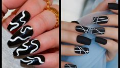 30 Trendy Purple Nail Ideas - ENTIBUZZ Black Nail Ideas, Blue Nail Art Designs, Acrylic Nails At Home, Purple Nail Designs