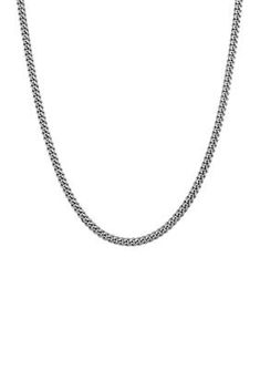 Belk & Co. 22 Inch Chain Necklace In Sterling Silver. In polished sterling silver, this 22-inch chain necklace from Belk & Co. lends simple style to your accessory collection. Classic Formal Stainless Steel Chain Necklace, Minimalist Sterling Silver Cuban Link Necklace, Formal Stainless Steel Necklace With Curb Chain, Classic Stainless Steel Snake Chain Jewelry, Formal Stainless Steel Curb Chain Necklace, Modern Sterling Silver Curb Chain Jewelry, Modern Sterling Silver Cuban Link Jewelry, Modern Round Chain Necklace With Polished Finish, Silver Snake Chain Necklace With Polished Finish