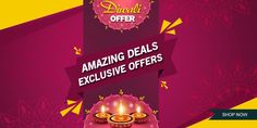 an advertisement for diwali offers with candles