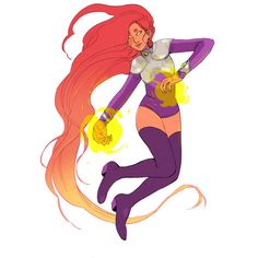 a drawing of a woman with pink hair and purple tights holding a basketball ball