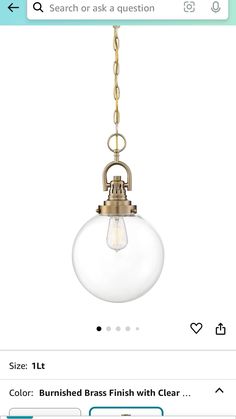 an image of a light fixture on the app store page with text that reads, search or ask a question