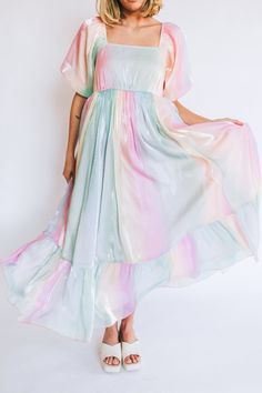 Eras Tour Concert, Taylor Swift Dress, Pink And Blue Dress, Iridescent Dress, Taylor Outfits, Lover Dress, Taylor Swift Party, Taylor Swift Tour Outfits, Lover Era