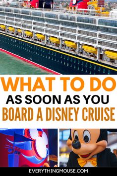 what to do as soon as you board a disney cruise