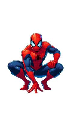 a spider man sitting on the ground with his legs crossed