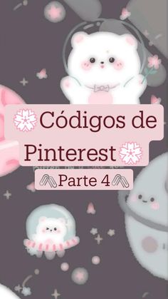 an image of some cute animals on a purple background with the words cooligos de pinterest parte 4