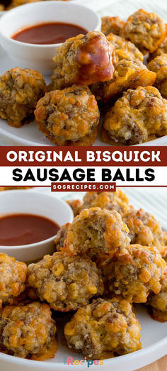 Add this Bisquick Sausage Balls Recipe to your favorite appetizer list! They come together in about 30 minutes and you can serve them with your favorite condiment or sauce.