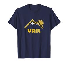 a navy shirt with the word vail on it