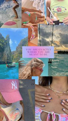 a collage of photos with the words you are exactly where you are