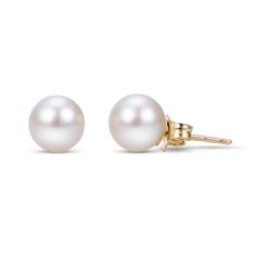 Imperial Pearls 14K 7-7.5mm Cultured Freshwater Pearl Stud Earrings Perfect finishing touches start with the always-appropriate glow of these pearl studs.  Design Information       Cultured freshwater pearl forms each stud earring Fine Jewelry Akoya Pearl Pear-shaped Earrings, Fine Jewelry Akoya Pearl Pear Earrings, Yellow Gold 14k Pearl Earrings, Classic White Earrings With High Luster, White Classic High Luster Earrings, Classic White High Luster Earrings, Timeless Akoya Pearl Earrings In Yellow Gold, Timeless Yellow Gold Akoya Pearl Earrings, 14k Gold Pearl Earrings With Prong Setting