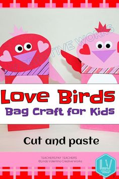 love birds bag craft for kids cut and paste