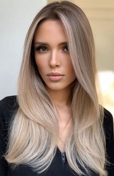 Hair Shade, Hair Color Pictures, Dark Blonde Hair Color, Cool Blonde Hair, Layered Hairstyles, Haircut Styles