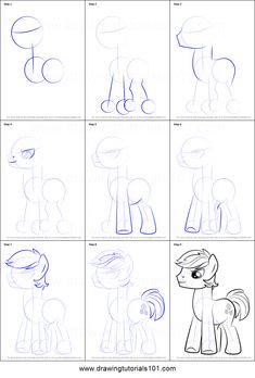 how to draw ponies step by step