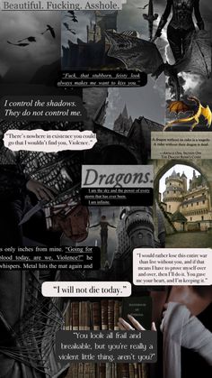 a collage of images with text and pictures on them, including an image of a castle