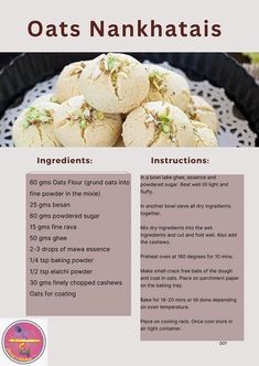 a recipe for baked goods with instructions on how to make them