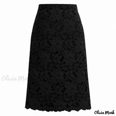 Olivia Mark - Chic Midi Lace Skirt with Elegant Floral Patterns and Figure-Hugging Design Lace Midi Skirt, Wrap Around Dress, Wrap Around Skirt, Long Evening Gowns, Body Con Skirt, Elegant Floral, Light Blue Color, Types Of Skirts, Floral Patterns