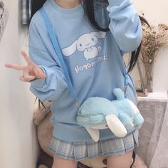 Use code “CutieKill” -10% off order over $40. Shipping to US, CA, AU, DE, UK etc 8-20 business days normal condition. Cinnamoroll Outfit Aesthetic, Pastel Blue Cinnamoroll, Blue Cinnamoroll, Sanrio Outfits, Light Blue Hoodie, Kawaii Fashion Outfits, Blue Hoodie