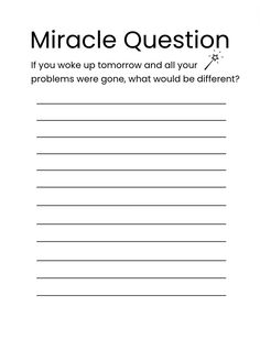 Free Writing Prompts for Child & Adolescent Therapy — Child Therapy Guide Therapeutic Questions For Adults, Getting To Know You Therapy Activities, Group Therapy Check In Activities, Social Emotional Learning Activities Free Printables, Therapist Activities, Miracle Question, Social Work Worksheets, Free Therapy Worksheets, Activities Adults