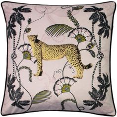 a pillow with a cheetah on it