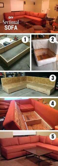 how to make a sectional sofa out of an old couch