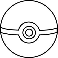 the pokemon ball is shown in black and white