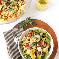 Zesty Italian Pasta Salad Recipe - fANNEtastic food Italian Pasta Salad Recipes, Zesty Italian Pasta Salad, Zesty Pasta Salad, Pasta Salad With Italian Dressing, Homemade Italian Dressing, Italian Pasta Salad, Pasta Salad Ingredients, Pasta Salad Dressing, Pasta Salad Recipe