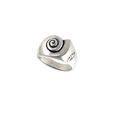 A fresh approach to a natural design. · Sterling silver · Made in New Orleans Wax Cast Rings Sterling Silver, Silver Shell Jewellery, Modern Spiral Rings As A Gift, Modern Spiral Rings As Gifts, Shell Rings, Ocean Ring, Formal Jewelry, Silver Handmade Jewelry, Shell Ring