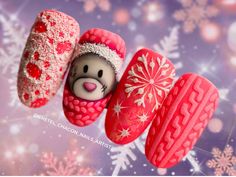 Yalda Nail, Nails Design With Rhinestones, Holiday Nail Art, Acrylic Nails Coffin Pink, Winter Nail Art, November 8