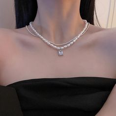 Tavimart JWER Luxury Pearl Rhinestone Necklace Choker Necklace Penadnt Chain Bling Necklace Valentine Day Bridesmaid Gift Wedding Jewelry White Rhinestone Clavicle Necklace For Weddings, Pearl Necklaces With Rhinestones For Gift, Elegant Rhinestone Chain Necklace For Wedding, Pearl Chain Crystal Necklaces For Jewelry Making, Elegant Rhinestone Wedding Chain Necklace, Elegant Wedding Chain Necklace With Rhinestones, Pearl White Chain Jewelry For Wedding, Elegant White Rhinestone Pendant Necklace, Crystal Rhinestone Clavicle Necklace For Wedding