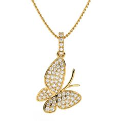 Elevate your style with these stunning Diamond Butterfly Pendant Necklaces in 14K gold 💎🦋 Perfect for any special occasion! #DiamondNecklace #ButterflyPendant #FineJewelry #NatureInspired #Customizable Necklace Butterfly, Diamond Butterfly, Diamond Pendants, Valentines Day Presents, Butterfly Pendant Necklace, Butterfly Shape, Butterfly Pendant, The Butterfly, Fine Jewellery Necklace