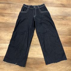 Hella Baggy Psyco Navy Blue Jeans Worn A Few Time But Cut On Bottom Sick Dice Stich On Back Inseam 27 In Out Seam 38.5 In Waist 14in Open To Offers Just Send Them #Skater #Psyco Dark Wash Five-pocket Recycled Denim Pants, Blue Man, Blue Jeans, Mens Pants, Navy Blue, Man Shop, Navy, Pants, Blue